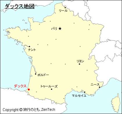 フランスにおけるダックス地図
