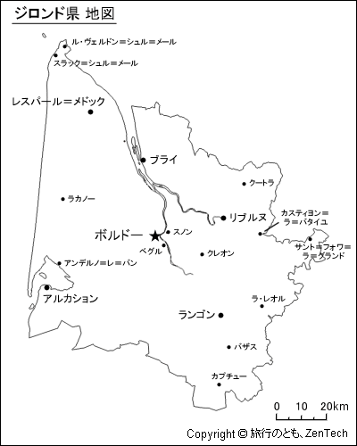 ジロンド県 地図