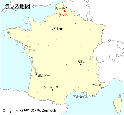フランスにおけるランス地図