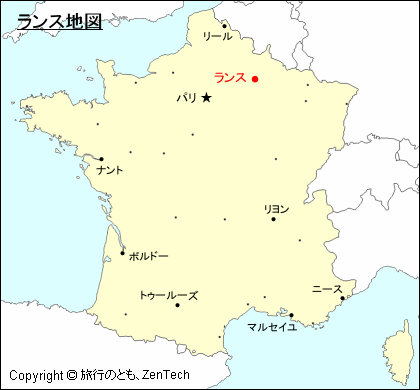 フランスにおけるランス地図