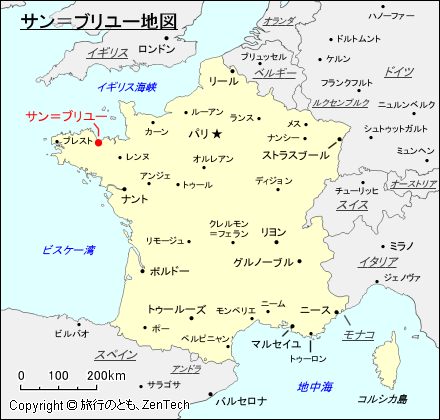 サン＝ブリユー地図