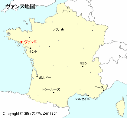 フランスにおけるヴァンヌ地図