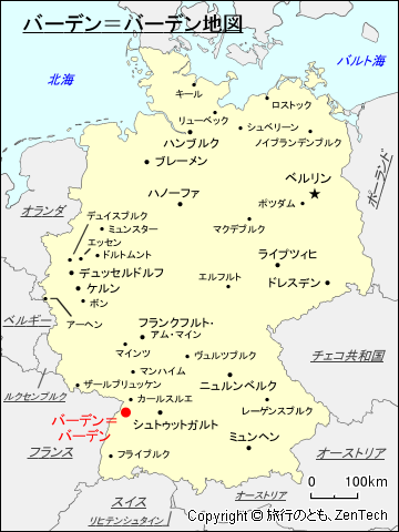 バーデン＝バーデン地図
