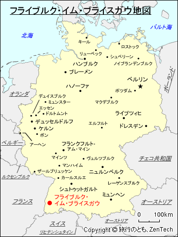 フライブルク・イム・ブライスガウ地図