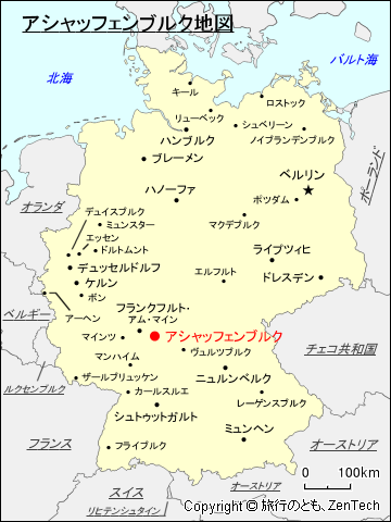 アシャッフェンブルク地図