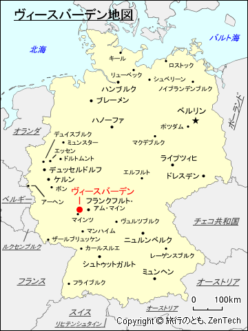 ヴィースバーデン地図