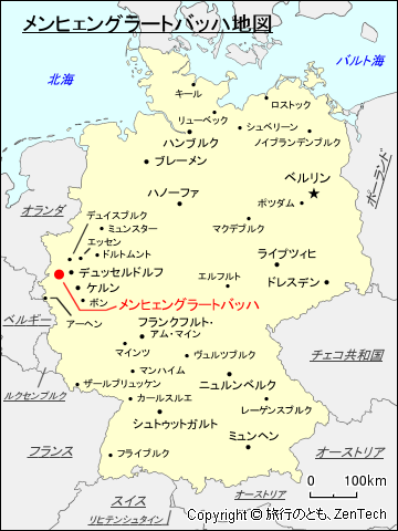 メンヒェングラートバッハ地図