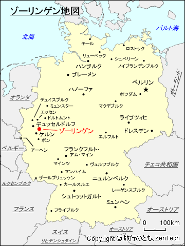 ゾーリンゲン地図