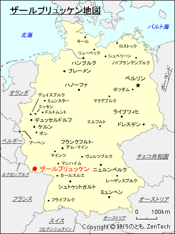 ザールブリュッケン地図