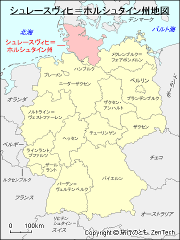 シュレースヴィヒ＝ホルシュタイン州地図