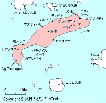 コス島 地図
