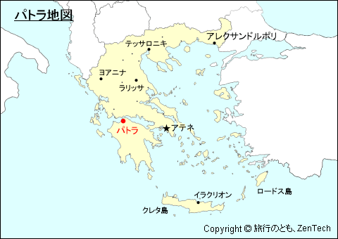 ギリシャにおけるパトラ地図