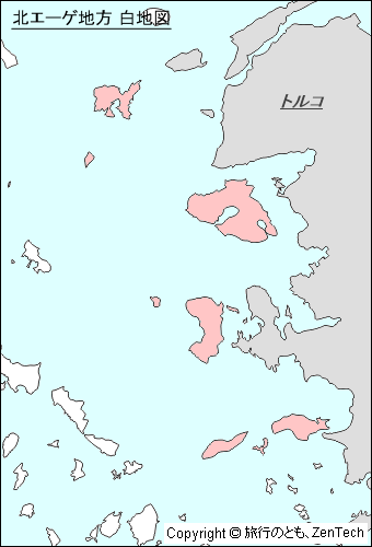 北エーゲ地方 白地図
