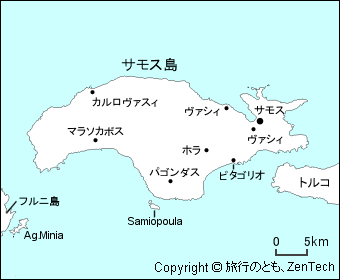 サモス島 地図