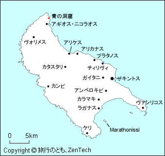 ザキントス島 地図