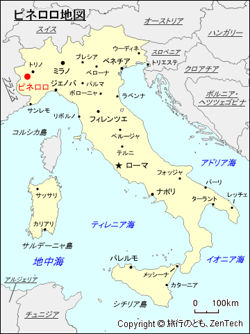 ピネロロ地図