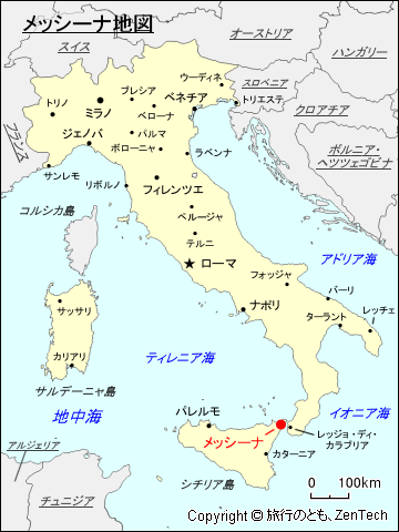 メッシーナ地図