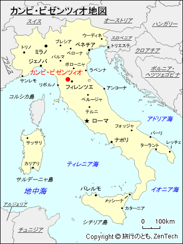 カンピ・ビゼンツィオ地図