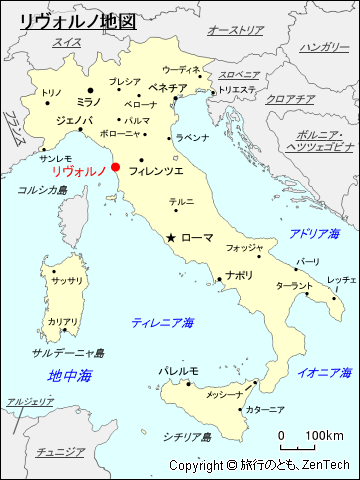 リヴォルノ地図