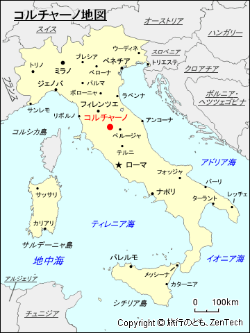 コルチャーノ地図