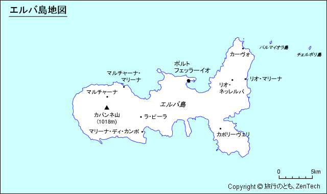 エルバ島地図