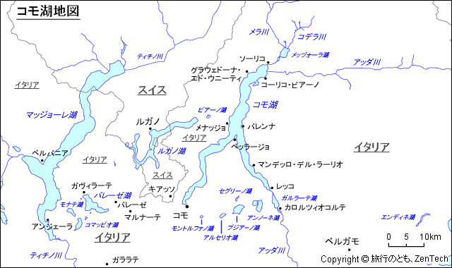 コモ湖地図