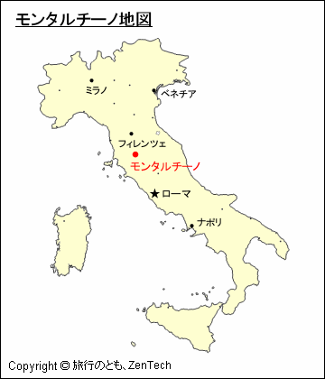 モンタルチーノ地図
