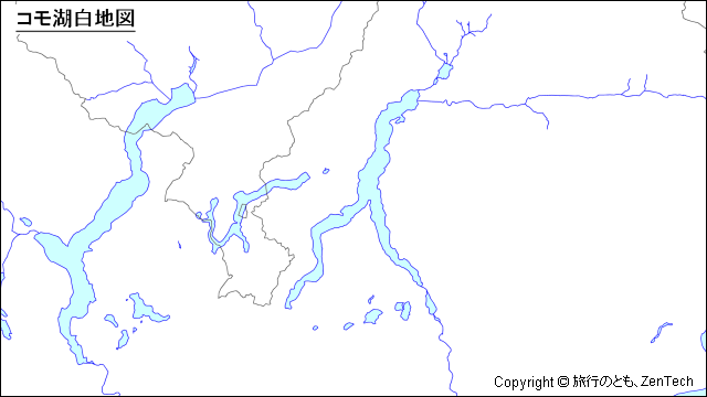 コモ湖白地図