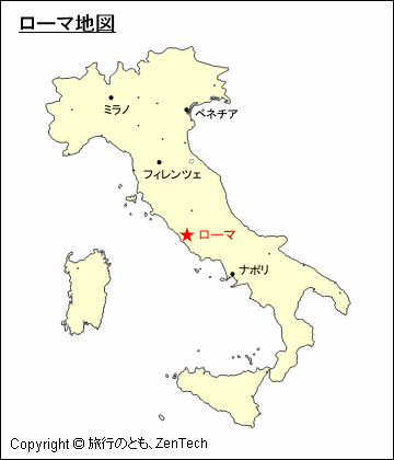 イタリアにおけるローマ地図