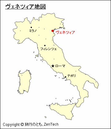 イタリアにおけるヴェネツィア地図