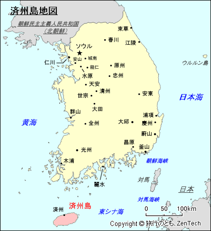 済州島地図
