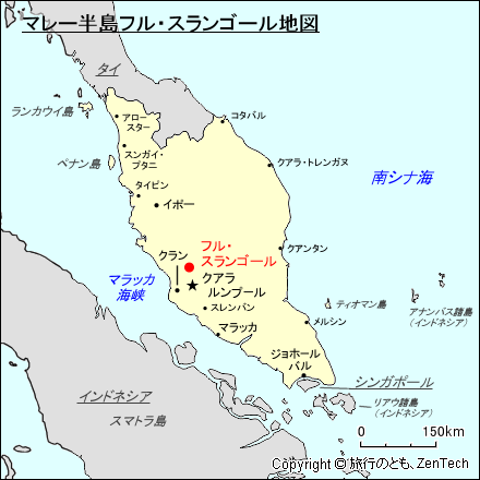 マレー半島フル・スランゴール地図
