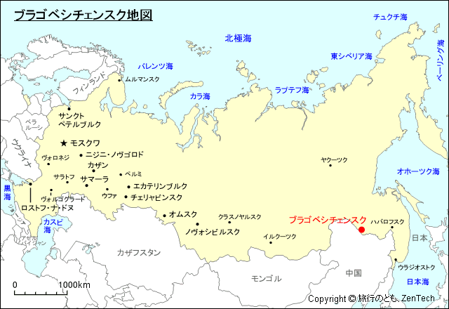 ブラゴベシチェンスク地図