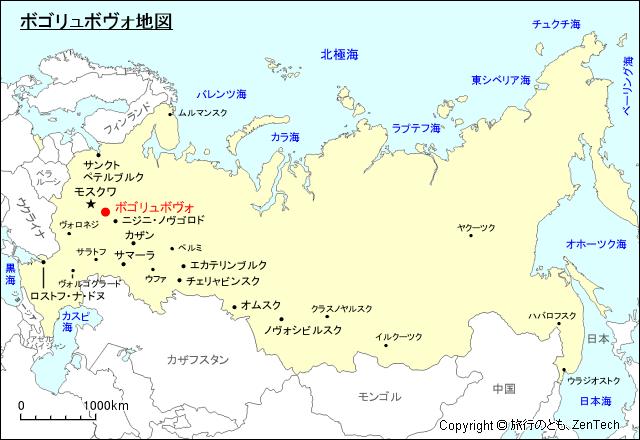 ボゴリュボヴォ地図