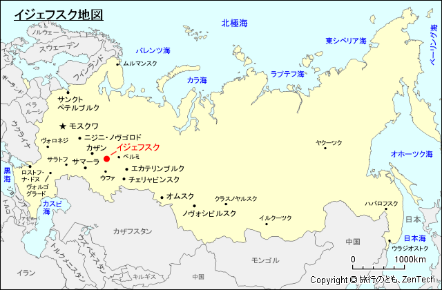 イジェフスク地図