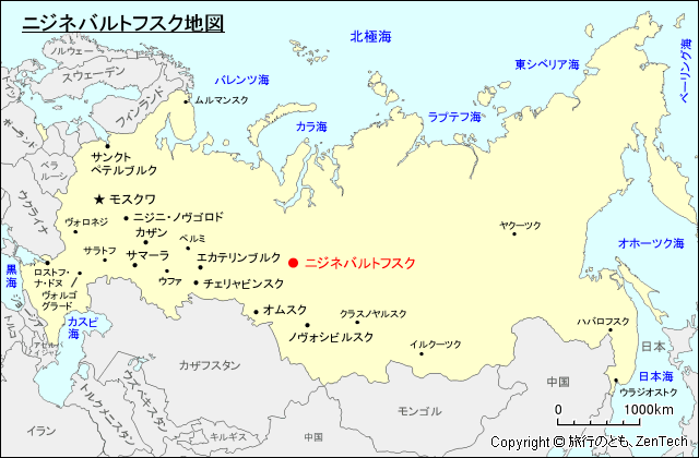 ニジネバルトフスク地図