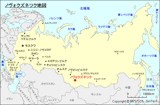 ノヴォクズネツク地図