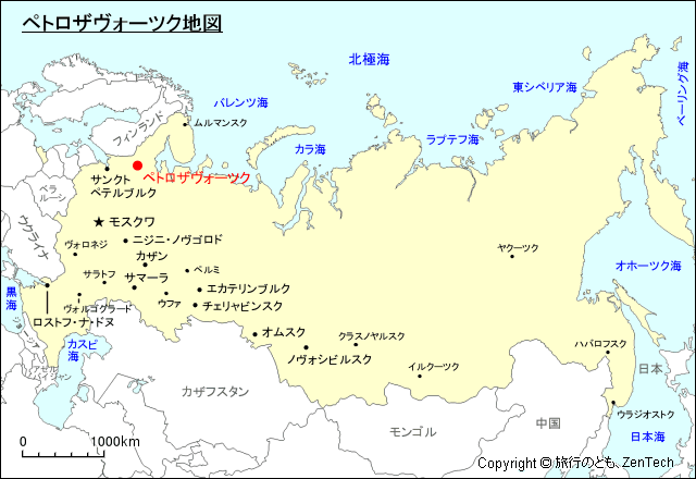 ペトロザヴォーツク地図