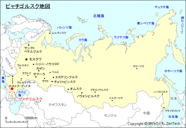 ピャチゴルスク地図
