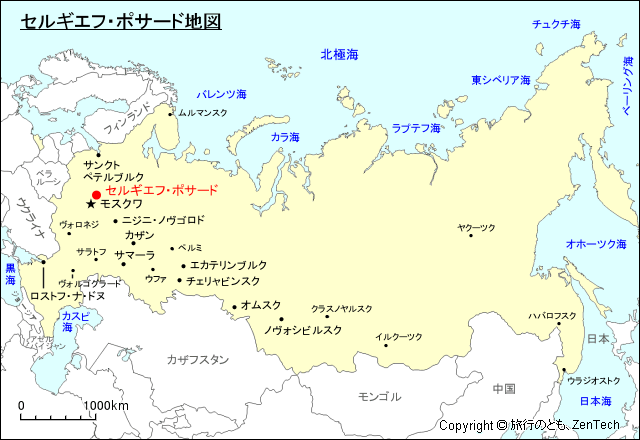 セルギエフ・ポサード地図