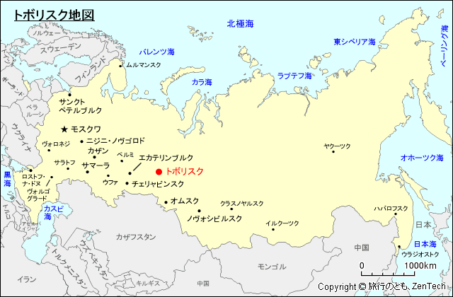 トボリスク地図