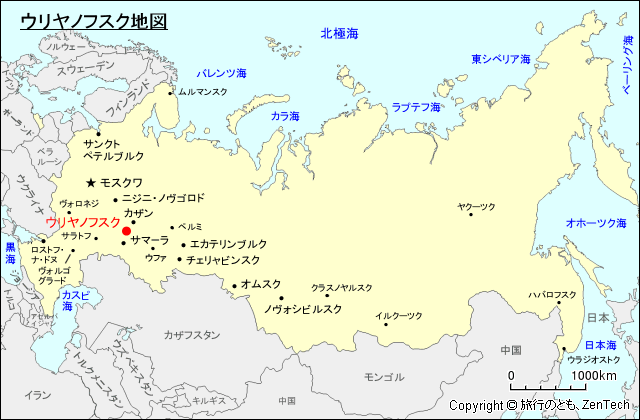 ウリヤノフスク地図