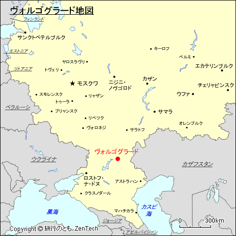 ヨーロッパ・ロシア地域ヴォルゴグラード地図