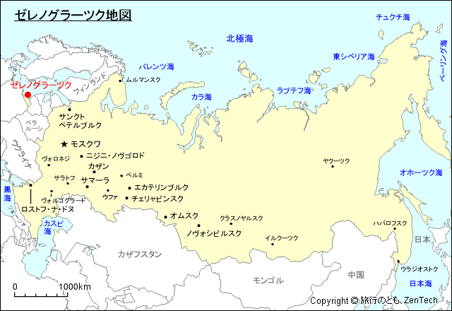 ゼレノグラーツク地図