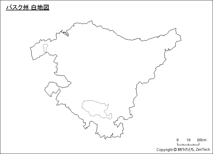 バスク州 白地図
