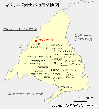 マドリード州ナバセラダ地図