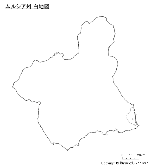 ムルシア州 白地図
