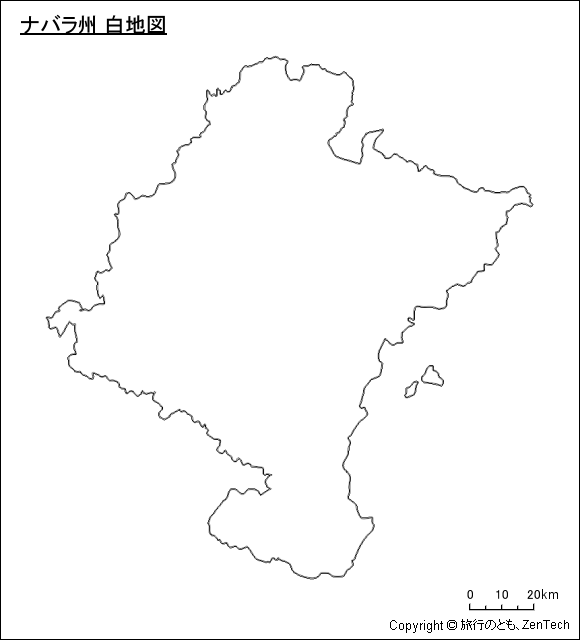 ナバラ州 白地図