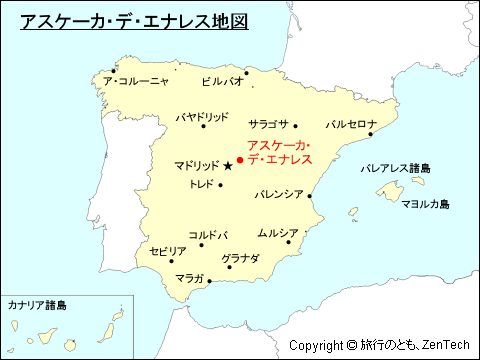 アスケーカ・デ・エナレス地図