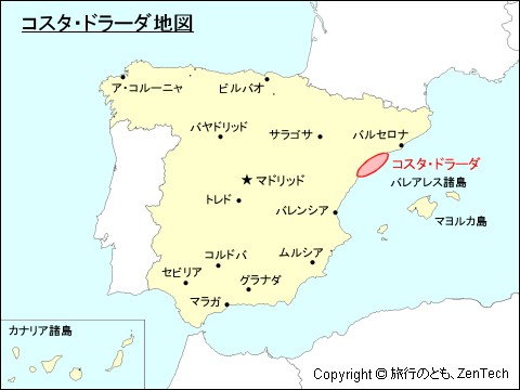 コスタ・ドラーダ地図